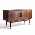 Mid-century modern wooden sideboard cabinet with geometric design 120 x 40 x 75cm